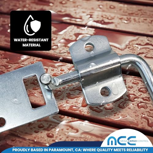 Pack 4 Security Gate Latch for Utility Sides – Durable Steel - color: 4 Pack