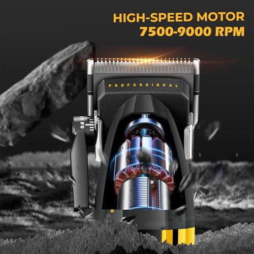 VGR 285 Fresh Fade Hair Clippers for Men, 9000RPM Professional Barber Clippers for Hair Cutting, Cordless Small Hair Trimmer Lightweight Versatile Barber Kit with 6 Magnetic Guide Combs, LED Display