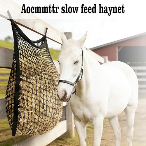 2 Pack Slow Feed Hay Nets for Horses, Goats and Cattle
