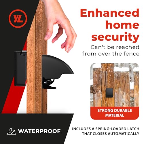 Gate Lock – Secure Keyless Fence Lock and Latch with 2-Way Access – Strong Durable System for Theft Prevention and Home Security, Easy Installation on Wood or Vinyl Gates/Fences (Regular – 2-Pack) - style: Regular (2 Pack)