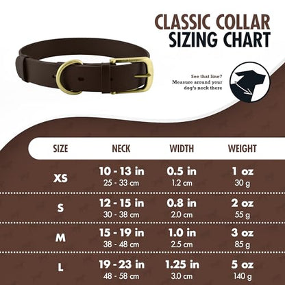 Tuff Pupper Heavy Duty Waterproof Dog Collar for Small, Medium & Large Dogs - color: Dark Brown