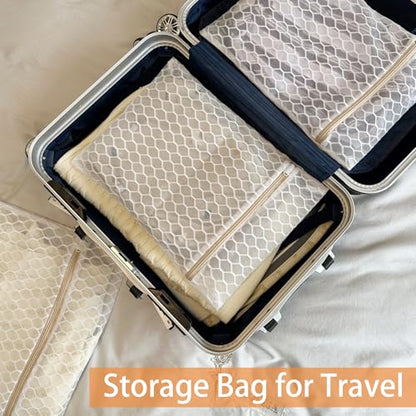6Pcs Durable Honeycomb Mesh Laundry Bags for Delicates (3L 3M) White - color: White