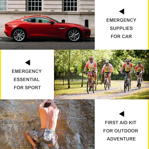 300Piece Small First Aid Kit Refill Supplies for Travel Mini Caming Emergency First Aid Kits Hiking Survival Essential Kit for Outdoor Adventure, Yellow 1st Aid - style: Yellow-300Pcs