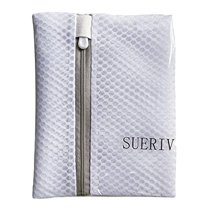 SUERIV Delicates Laundry Bag - 2 Pack Durable Honeycomb Mesh Lingerie Wash Bag - size: Set of 2(1M+1L)