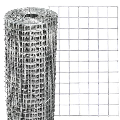 Hardware Cloth 8'' x 10' 1/2 in Galvanized Wire Mesh Roll (19 GA) Chicken Wire Fence Roll for Chicken Pen/coop Fences, Screen mesh, Rabbit/Snake Fences, Poultry enclosures, Handicraft Making, etc. - size: 8In x 10Ft