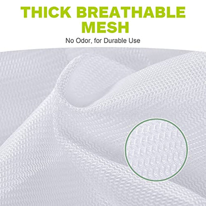 OTraki 2 Pack Mesh Laundry Bag 20x24 Inch Heavy Duty Laundry Fine Mesh Bags Dirty Clothes Drawstring Laundry Wash Bag Delicates Net Storage Travel Bag Don't Drying, Melting 140-176℉ White - size: 20 x 24 inch