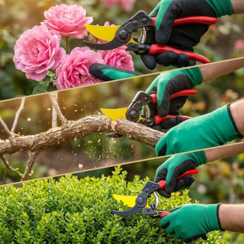 Ultra Sharp Germany Titanium Steel Pruning Shears - Cuts 3X Easier - style: Bypass