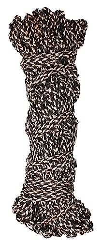 Rope Braided Poly Horse Stall Trailer Hanging Slow-Feed Hay Bag 609SE-2Tone - color: Brown White, size: 40"