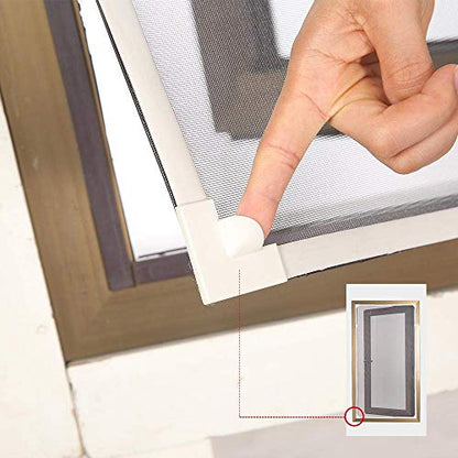 NeatiEase Magnetic Window Screen Size Up to 72 Inchx 48 Inch Max - DIY Screen Window with Full Frame Magnetic Strip Easy Installation (White) - size: 72"x48"