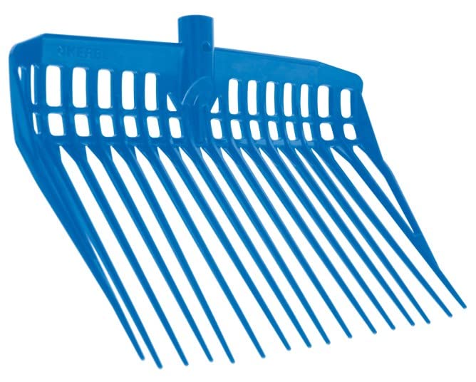 Kerbl EcoFork Royal Logo | 38 × 30 cm, durable plastic, 16 prongs, for horse keeping, agriculture and stable cleaning - color: royal