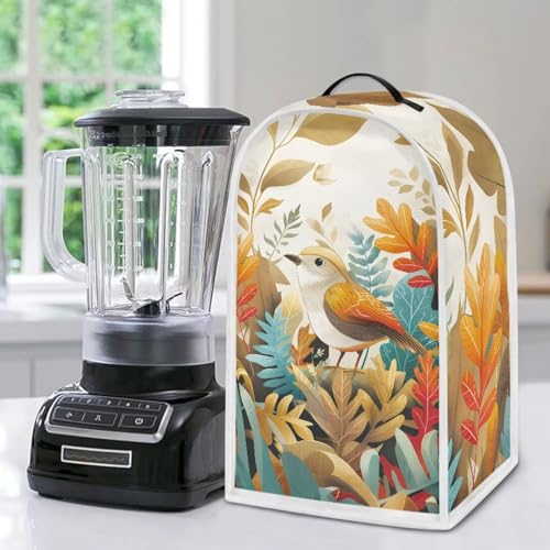Appliance Dust Cover with Hook Comfortable & Anti Water Protective Cover Stand Blender Cover Fashion Blender Cover Bird Print - color: Bird Print