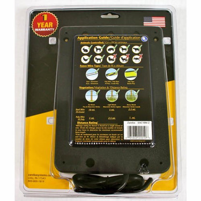 Zareba 10 Mile AC Powered Low Impedance Fence Charger, 0.5 Joule Output - size: (Pack of 1)