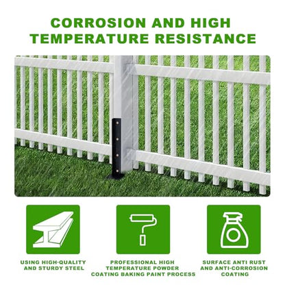 Fence Post Repair Kit, Heavy Duty Steel Ground Spike for Wooden Fence Post Repairing Tilted/Broken Wood Posts (32''H 2 Pack) - size: 32''H 2 Pack