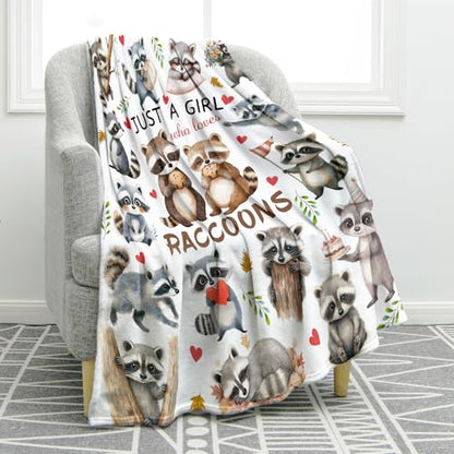 Jekeno Raccoon Gifts Blanket Cute Animal Throw Blanket - color: Raccoon1, size: 50"x60"