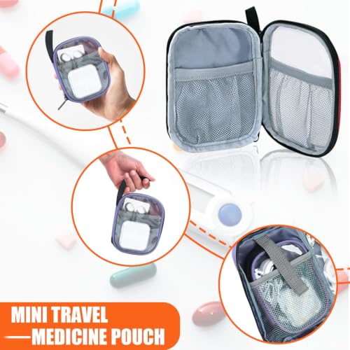 GDNasist Medicine Storage Bag, Medical Bag Pill Bottle Organizer Empty - color: Purple