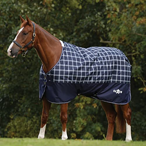 Saxon Defiant 600D Standard Neck 0g, Navy/Plaid, 51" - color: Navy Plaid, size: 51"