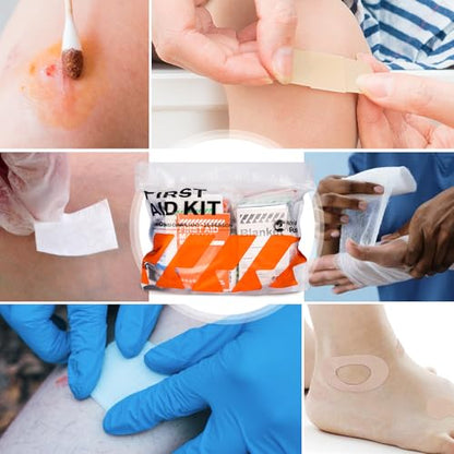 RHINO RESCUE Bundle - Pet First Aid Kit, Emergency Medical Supplies for Dogs & Cats, Safety Essentials Pack with Thermomete+220 Pieces First Aid Kit Refill Bag, Emergency Extra Replacement Supplies