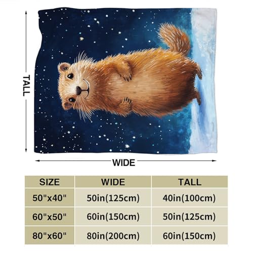 Groundhog Throw Blanket Cozy Plush Groundhog Gifts Blankets Flannel Fleece Lightweight Fuzzy Animal Blanket for Girls Women 50"X40" - color: Groundhog, size: 50"x40"