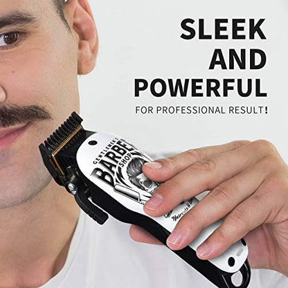 BESTBOMG® Professional Hair Clipper for Men, Barber Grooming Kit, BS-Y4 - color: White-1