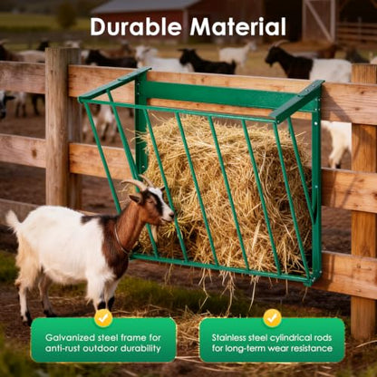 Metal Livestock Hay Feeder, Goat Hay Rack, Wall Mountable&Hangable