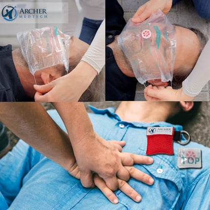 CPR Keychain Face Shields with One-Way Valve, 50 Pack - size: 50