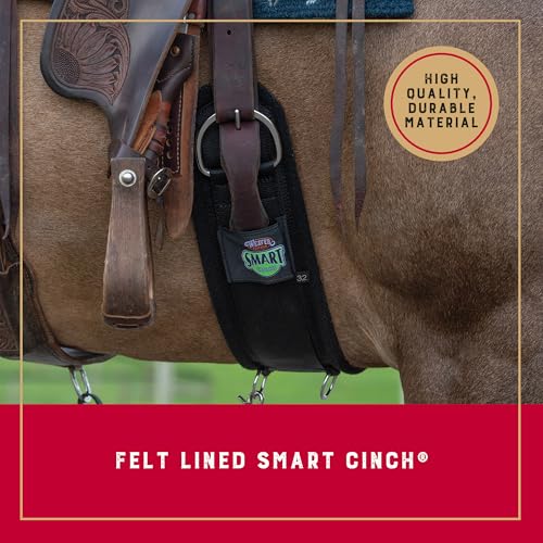 Weaver Leather Equine Felt Lined Smart Cinch - color: Black, size: 24-inch