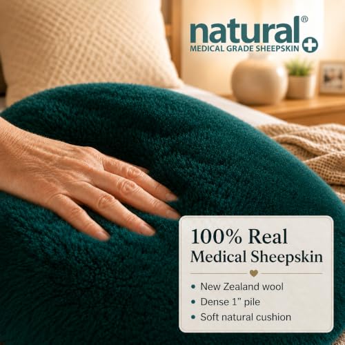 Natural Medical Sheepskin Pad, Non-Slip Back, Emerald, 26 x 46 in, 1 Pack - color: Emerald, size: 26x46 Inch (Pack of 1)