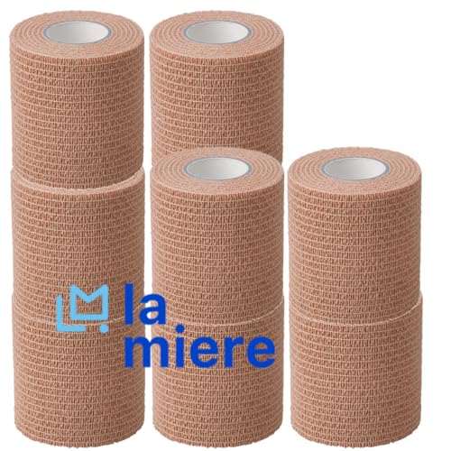 4" x 5 Yards 8 Count Nature Color Self Adherent Cohesive Bandagescohesive Wraps Nature - color: Natural, size: 4inX5yd