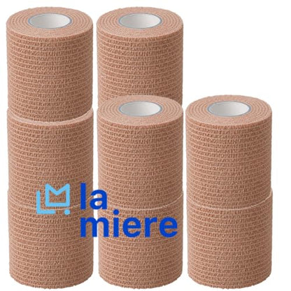 4" x 5 Yards 8 Count Nature Color Self Adherent Cohesive Bandagescohesive Wraps Nature - color: Natural, size: 4inX5yd