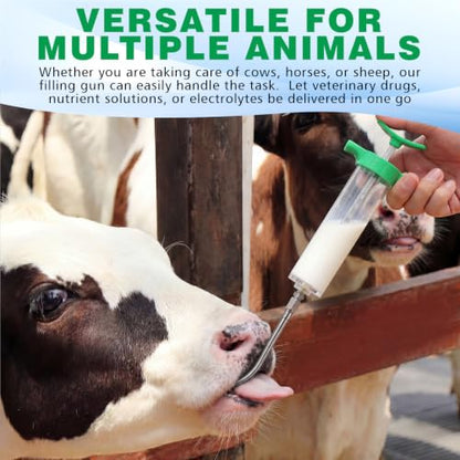 Threlaco 50ml 2 Pcs Drench Gun for Goats, Sheep & Cattle - size: 50ml