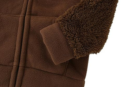 Toddler Winter Coats Baby Boys Girls Fuzzy Sherpa Fleece Jackets - color: Z-coffee, size: 2-3T
