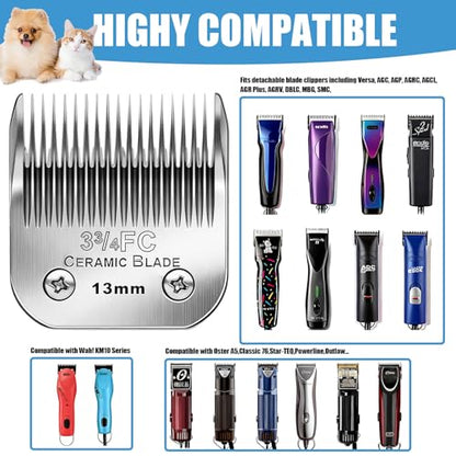 Dog Grooming Replacement Blades Compatible with Andis Dog Clipper - size: 3FC