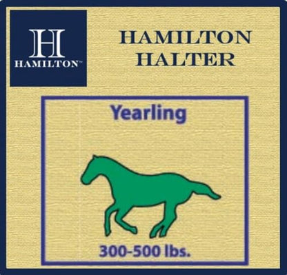 Hamilton Deluxe Adjustable Horse Halter, 300-500 lbs, Blue - color: Blue, size: Yearling, 300-500lbs