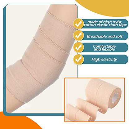 BBTO 4 Rolls Elastic Adhesive Tape Bandage, 5 Yard, 3 Inch - size: 3 Inch in Width