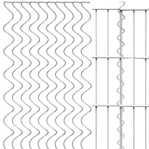 Yaocom 10 Pcs 48'' Wire Panel Connector Hinge 9 Gauge Stainless Steel Panel Connector Hinge for Deer Fencing Livestock Animal Pens Gates Trailer Cages - size: 48''
