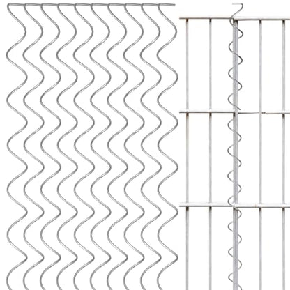 Yaocom 10 Pcs 48'' Wire Panel Connector Hinge 9 Gauge Stainless Steel Panel Connector Hinge for Deer Fencing Livestock Animal Pens Gates Trailer Cages - size: 48''