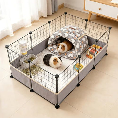 YUEPET Guinea Pig Bed Cuddle Cave, Warm Fleece Hideout, White Heart - color: White Heart, size: 1PCS