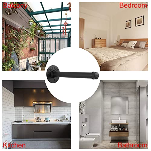 Sumnacon Wall Mounted Clothes Rack for Wardrobe, 2Pcs 10 Inch, Black - color: Black, size: 10 Inch