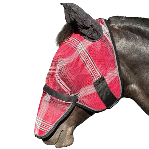 Kensington Signature Fly Mask w/Removable Nose, Soft Mesh Ears & Forelock Opening Size: S-Yearling Color: 165 - Merlot - color: 165-merlot, size: S (Yearling)