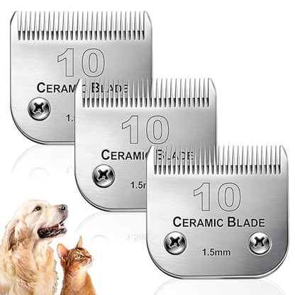 Dog Grooming Replacement Blades Compatible with Andis Dog Clipper - size: 10
