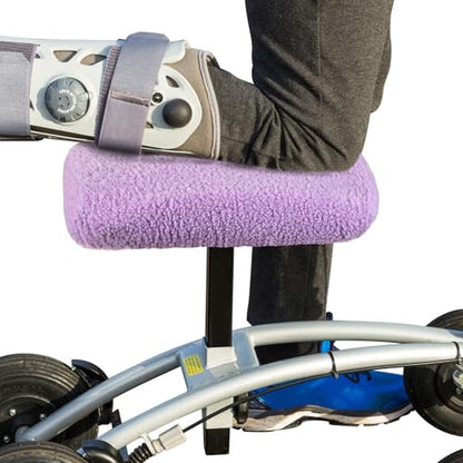 Breling Knee Scooter Pad Cover Faux Sheepskin Scooter Seat Cushion Memory Foam Knee Scooter Cushion Soft Plush Walker Seat Cover Universal for Comfort During Injury(Purple) - color: Purple