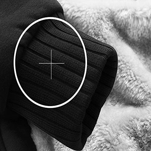MACHLAB Men's Pullover Winter Workout Fleece Hoodie Jackets Full Zip Wool Warm Thick Coats - color: W11black, size: X-Large