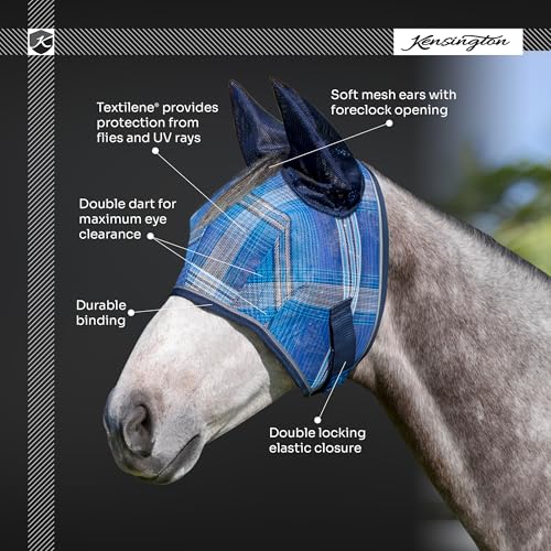 Kensington Fly Mask w/Web & Nose Size: L-Avg Color: 2017-Lavender Mint - size: L (Average Horse)