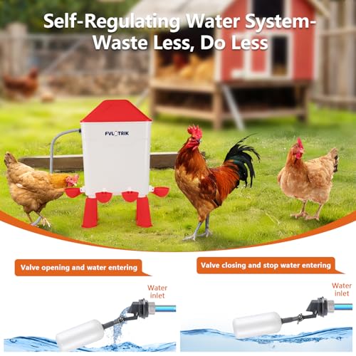 3 Gallon Automatic Chicken Waterer, Hands-Free Hydration