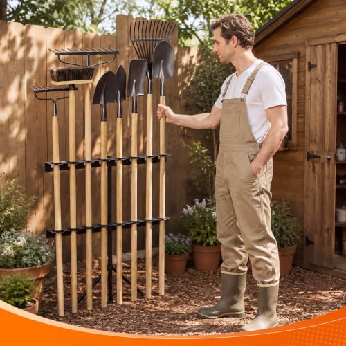 Trailer Tool Racks for Lawn Equipment 8 Hole Truck Shovel Holder