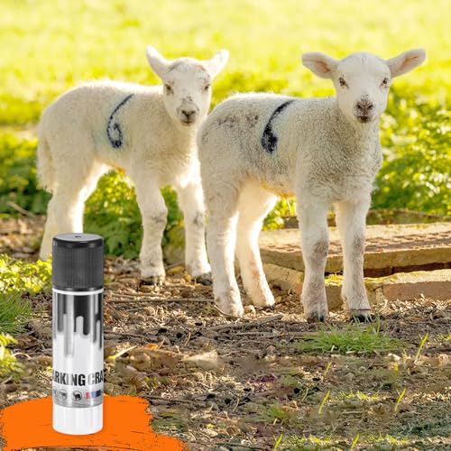M METERXITY 5-Pack Livestock Marker, 11.6 Cm/4.6 Inches Medium Animal Crayons for Pig/Cattle/Cow/Sheep Supplies, Farming Livestock Marking Crayons [Black] - color: Black