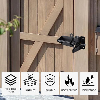 HOME MASTER HARDWARE Self Locking Gate Latch, 7-1/2" Security Door Latches