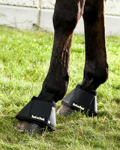 Back on Track Universal Bell Boots Bell Boots with Hook and Loop Buckle | Therapeutic Horse Hoof Protective Bell Boots with Welltex Technology, for Stall Rest, Shipping, and Turnout, 1 Pair, Medium - size: Medium (Pack of 1)
