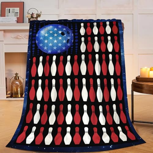 Super Cozy Soft Bowling Throw Blanket - Warm Plush Fluffy Women Men Lightweight Fleece Flannel Gifts for Kids Adults 60"X50" - color: Bowling, size: 60"x50"