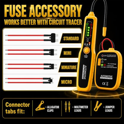 Wire Tracer Automotive Open & Short Finder, DC 6-42V Circuit Breaker Finder Electrical Tester Fault Probe Cable Tracker Auto Wire Locator Car Broken Wire Detector Tool